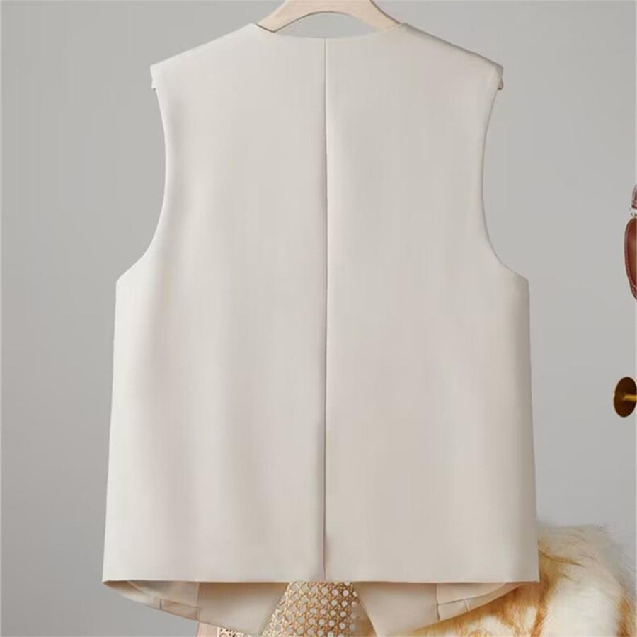 Business Weste Anzugjacke für Damen Blazer Mode Sommerjacken Koreanische Lockere Beiläufige Ärmellose Blazer Anzüge