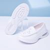 Scarpe da infermiera da donna in pelle di mucca con ammortizzatore ad aria - Traspiranti, Antiscivolo, Suola morbida, Design piatto casual comodo.