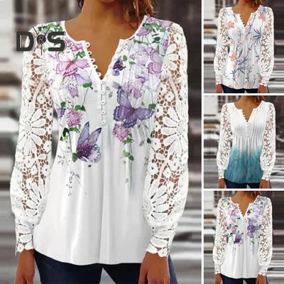 Blusa respirável verão verão costura renda na moda comprimento médio primavera verão camiseta