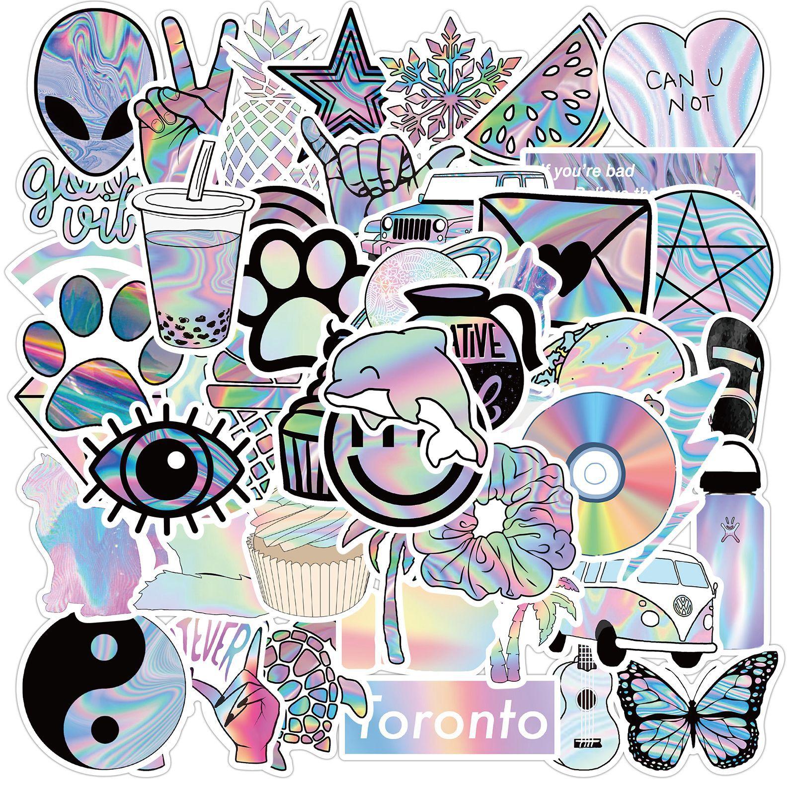 

50 шт. наклейки в стиле граффити, декоративные наклейки для багажа, мотоцикла, ноутбука, водонепроницаемая наклейка «сделай сам»