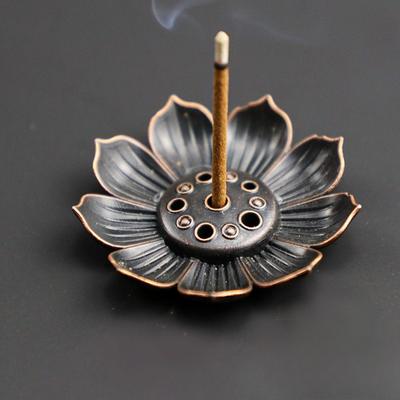 Metal Zen Lotus Buddha Incense Burner Incense Diffuser Incense Stick Holder Censer Buddhist Aromatherapy Use In Office Teahouse