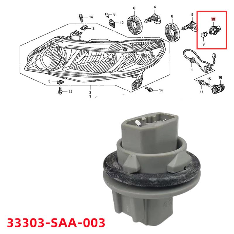 Truck Light Socket Taillight 33303-SAA-003 For Accord For Honda Lighting Accessories Taillight Socket Brand New