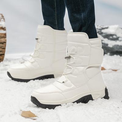 Winter Herrenschuhe Warme Plüsch Herrenstiefel High Top Paar Schnee Winter Outdoor Rutschfest Knöchel Arbeit Casual