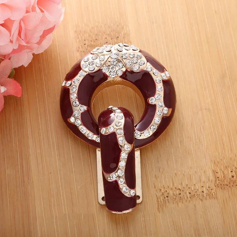 1pcs Rhinestone Buckle For Mink Or Fur Coat Metal Decorative Buckles DIY Cardigan Clip for Cardigans Sweaters Brooch Pins