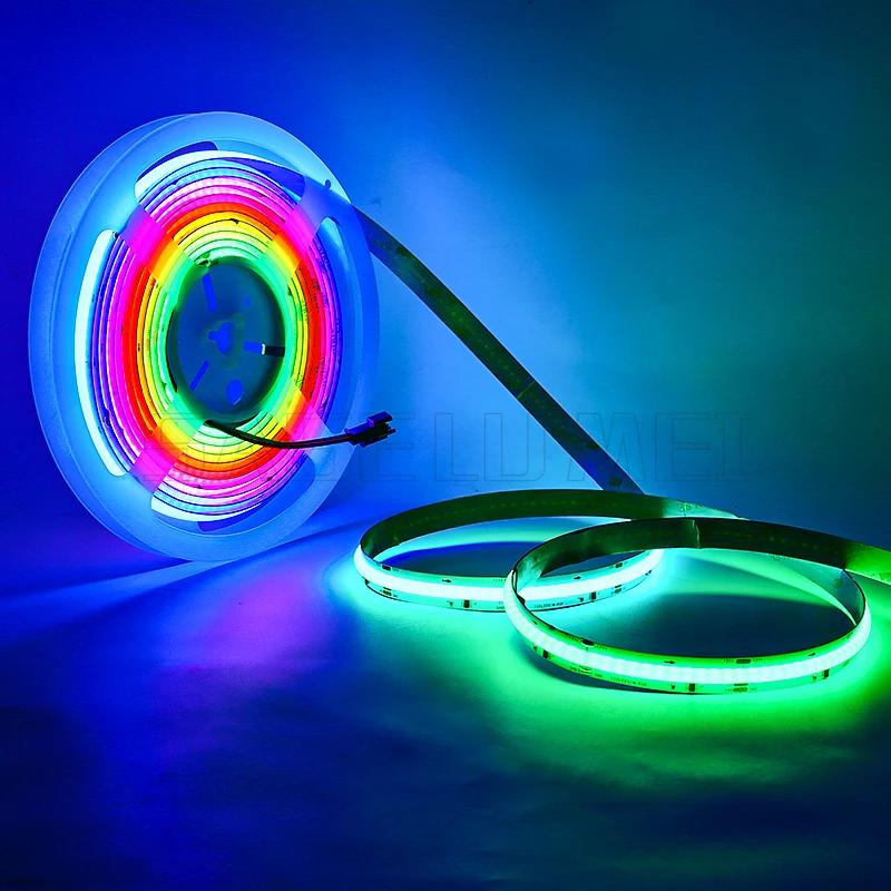 

RGB Dream Full Color 12mm 720LEDs/M DC12V 24V FCOB LED Light Strip Pixel Addressable IC WS2811 High Density Flexible COB Lights DC24V 12mm&5m