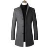 Men's Woolen Mid-Length Trench Coat with Cotton Padding – 2025 Autumn/Winter Style