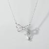 Girls Collar Diamante Bowknot Necklace Jewelry Choker Chain Glinting Crystal
