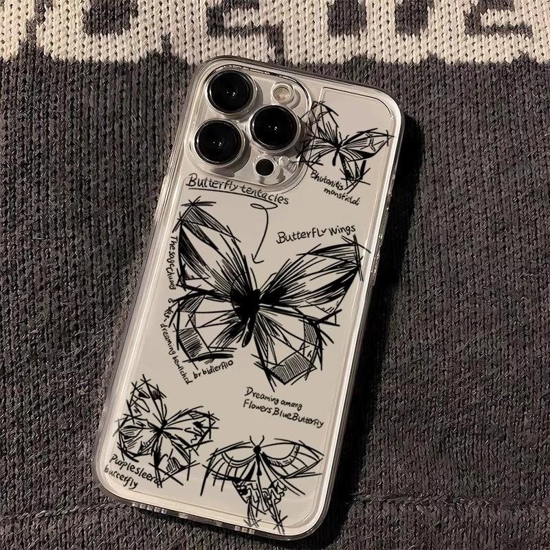 Butterfly Art iPhone Case for Models 12-17, Including 14, 15, 16 Pro Max