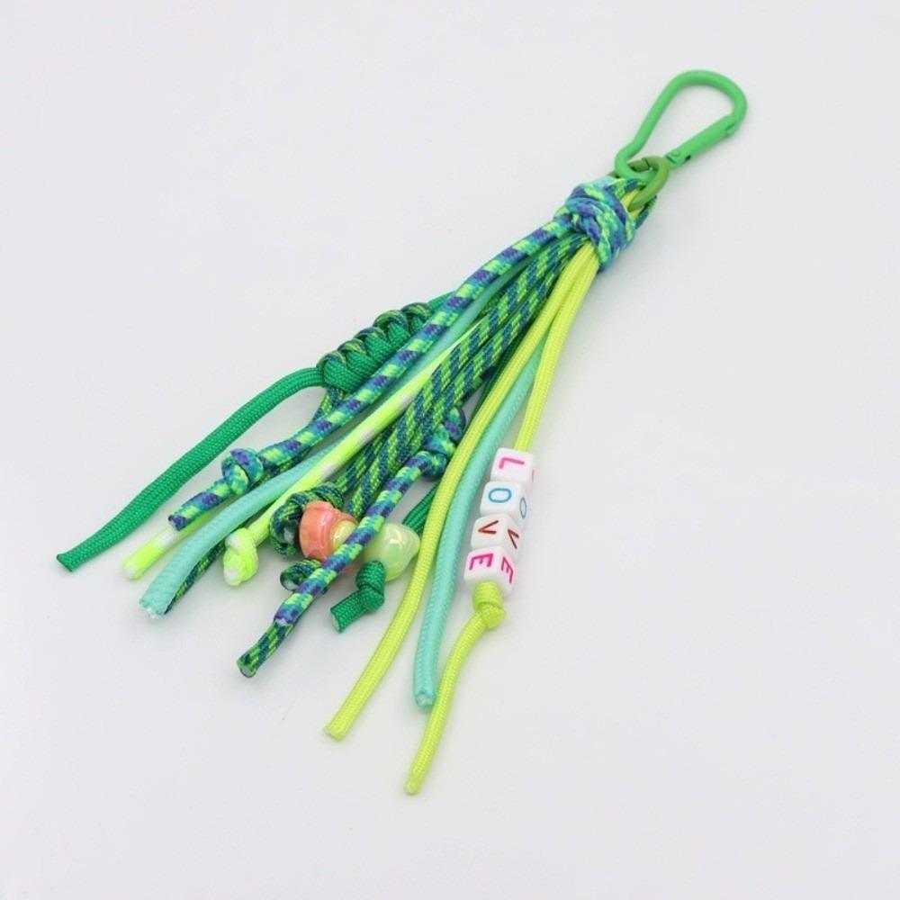 New Colorful Bag Charms Bohemian Style Braided Keychain Handmade Jewelr Bag Pendant Gift