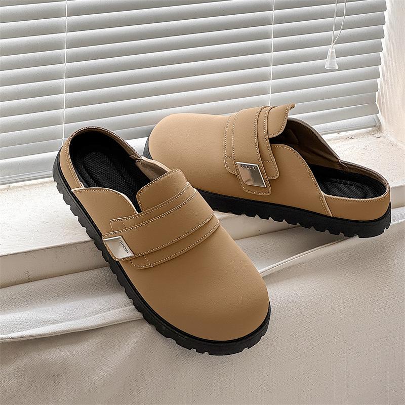 Nové pánské pantofle niche mango hlava nízké poloviční nazouváky líná osoba jednopatrové taška hlava nazouváky muži Z502