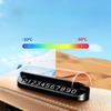 1Pc Car Temporary Parking Number Plate Hidden Car Phone Plate Car Metal Parking Card Ornament Gift