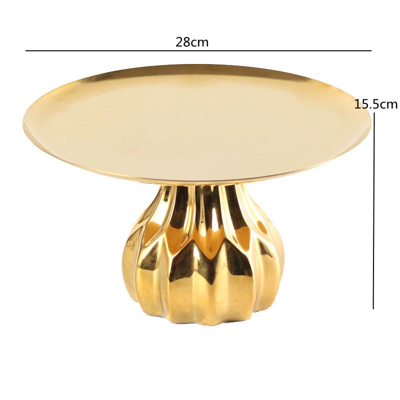 Circular Stainless Steel Storage Tray, Metal Tray, Pleated Wave Art Fruit Tray, Living Room Decoration, Kitchen Organizer