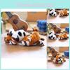 Adorable Peluche Panda Réversible Sac Raton Laveur Doux Porte-clés Accessoire