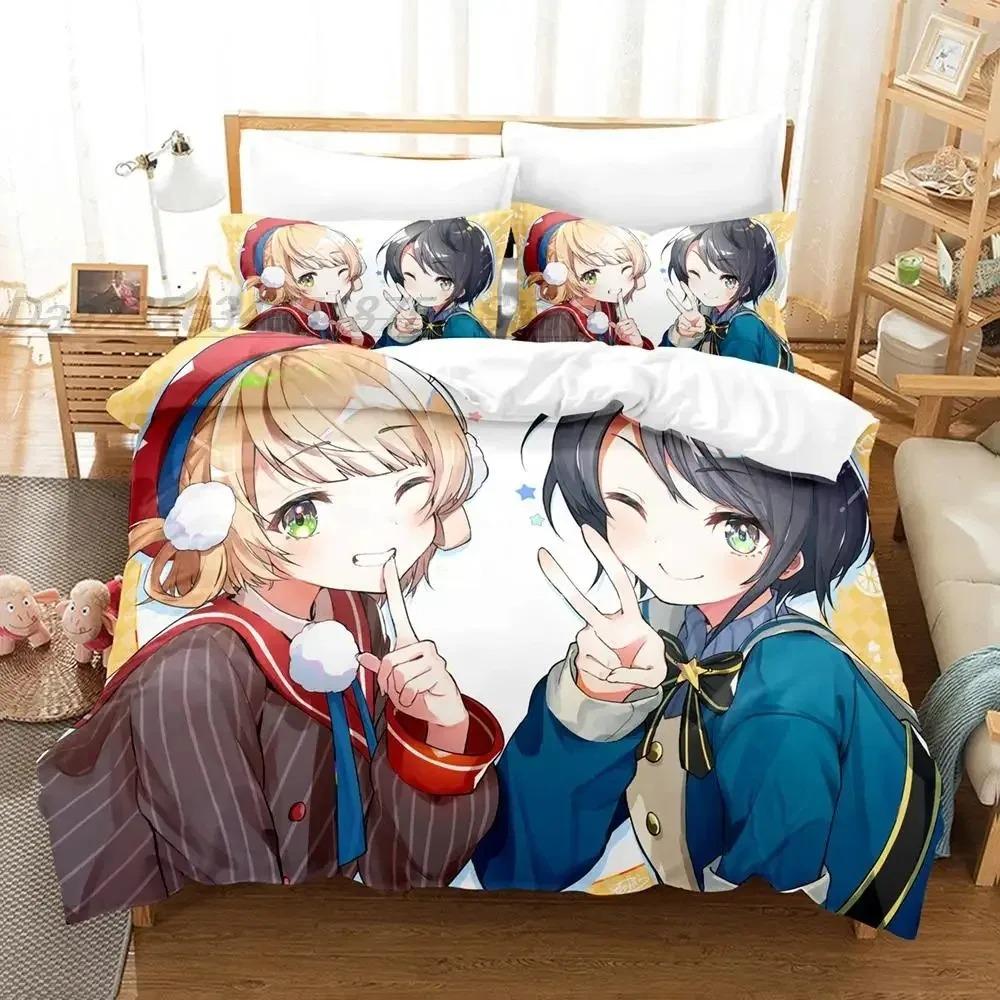 ŌOzora-Subaru Bedding Set Single Twin Full Queen King Size Bed Set Aldult Kid Bedroom Duvetcover Sets 3D Anime Kawaii bed