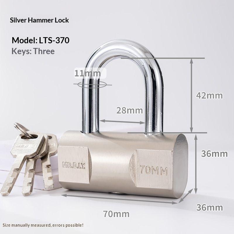 Padlock Anti-theft Rustproof Heavy Duty Waterproof Key Lock for Home Garage Garden Gate Outdoor Storage Use