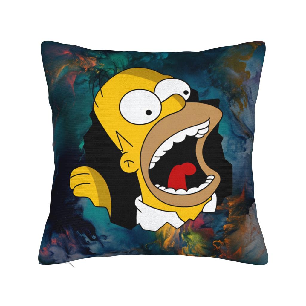Homer SSimpsons Donut Pattern Pillow Cover Square Cushion Cover Fashion Pillow Case For Living Room Sofa