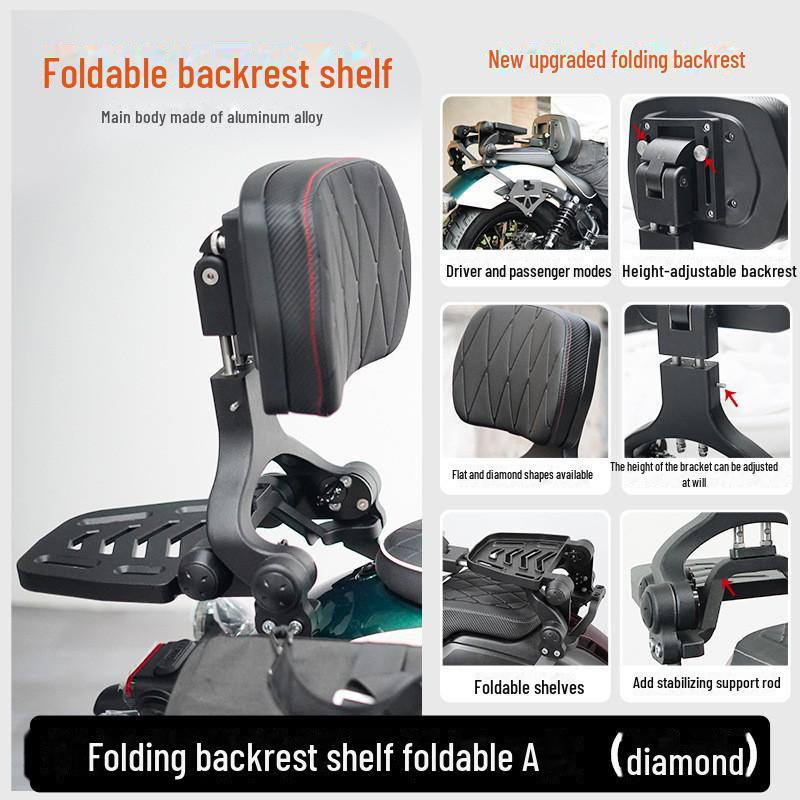 CFMOTO 250CLC Waterproof Side Bag & Anti-Fall Bumper Accessories with Folding Backrest and Step Shelves