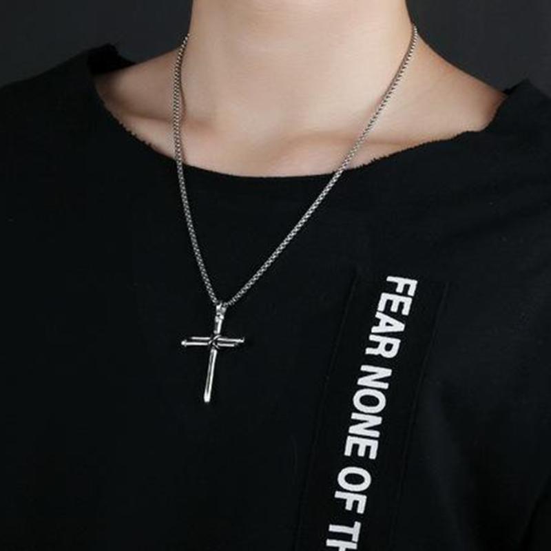 Stahlnagel für Cross Männer Frauen Anhänger Punk Stil Persönlichkeit Halsket