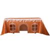Christmas Gingerbread House Tablecloth 7.55 X 9.84 Ft Tablecloth with Cut-Out Door Windows Table Cover Playhouse for Family Gathering Party Supplies