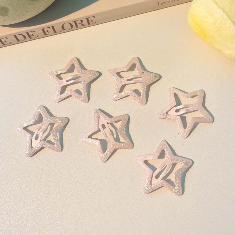 Y2K Dopamine Color Pentagram Small Hair Clip for Women & Kids - Cute Bangs & Side Hair Accessory