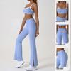 Women's Slim Fit Color Block Yoga Suit - Naked Feeling Outdoor Sportswear Set