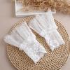 Lolita Ruffle Fake Sleeve Pleated False Cuffs Fashion Lace Cuffs  Wedding Dress Accessories