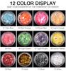 KADS 1box Laser Nail Art Foil Paper Glitter 12 Colors Aluminum Paper Nail Flakes Sequin Irregular Nail Art Decoration
