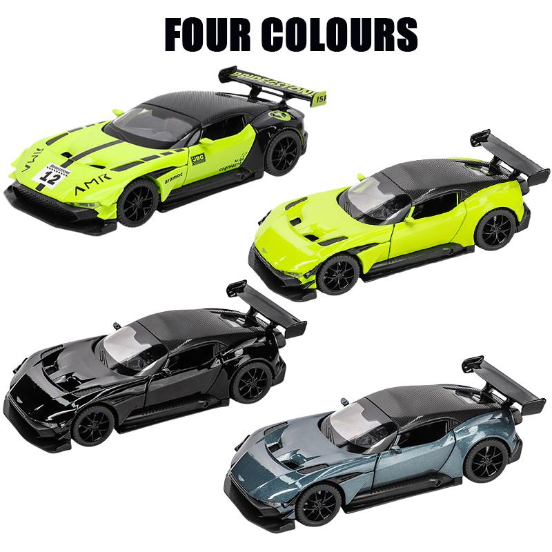 1/32 Scale Aston Martin VULCAN Simulation Car Model Metal Diecasts & Toy Vehicles Alloy Decoration Sound Light Metal Man Aston Boy Children Gift