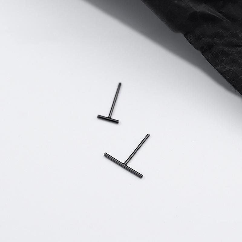 Japanese And Korean Version Of Studs Personality Simple One-Line Rod Studs Female Korean Temperament All Matching Earrings Minimalist Earrings