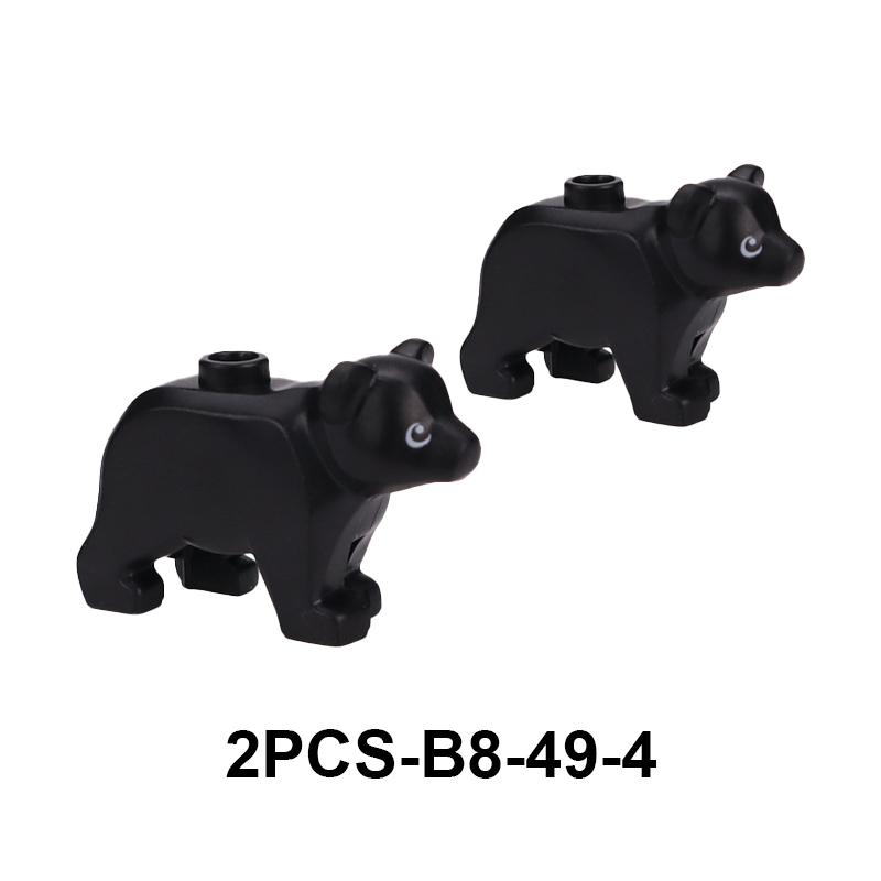 MOC Stadt Mini Süßes Tier Bär Schaf Ziege Huhn Hund Schwein Familie Bauernhof Bausteine Zubehör Kinderspielzeug Weihnachtsgeschenk