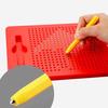 Kids Magnetic Drawing Board with 380/714 Steel Balls Retractable Pen Toddlers Early Education Dot Art Painting Pad Children Boys Girls Gift