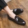 FashionBrand Mens Stylish Dress Shoes Leather Men Outdoor Loafers Gentlemen Business Pointed Toe Low Heel Slip-On Moccasin Size 38-48
