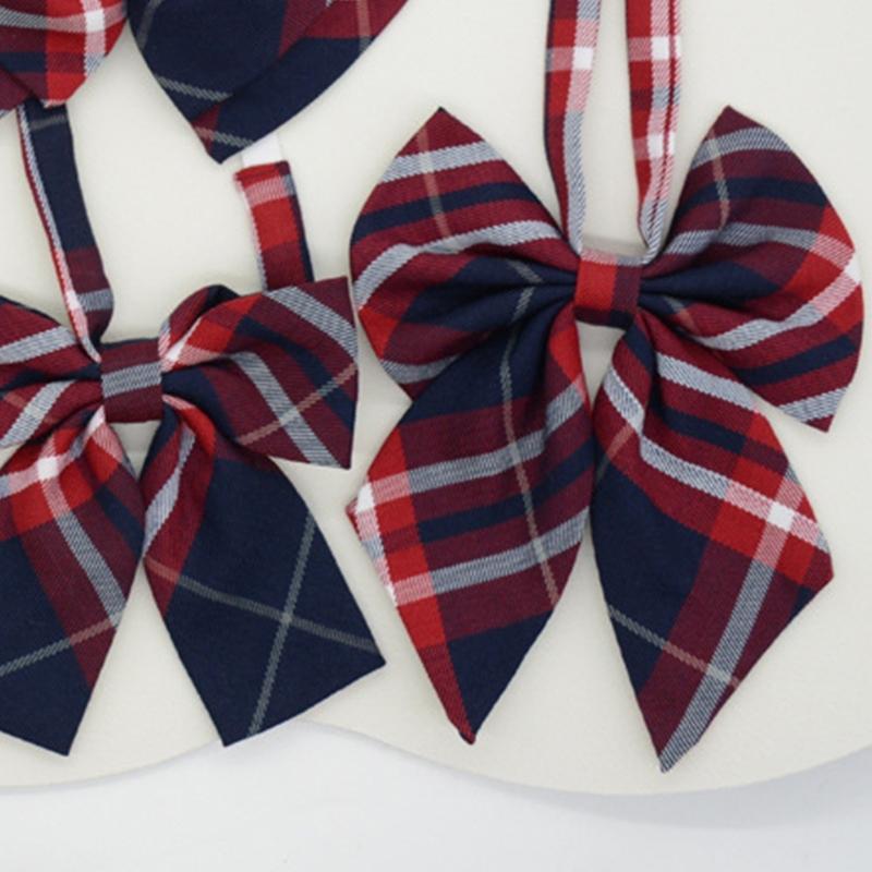 Teen Girl Lattice Necktie Woman British Style Lattice Pattern Neckwear Detachable Collar Removable Ties Costume Necktie