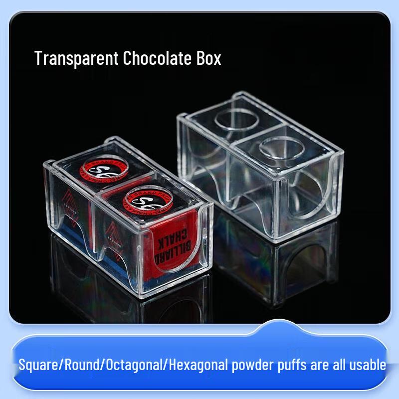 Jundingying Transparent Square Billiard Chalk Box (5-Pack)
