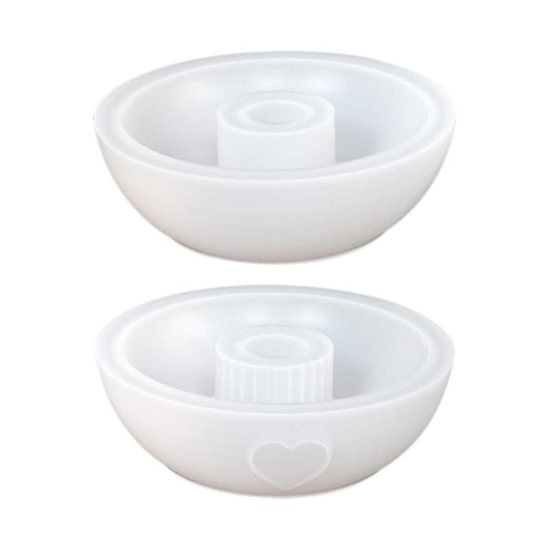 Bowl Shape Candlestick Silicone Molds for Epoxy Resin Pillar Candle Holder Tealight Holder Home Party Decoration