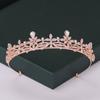 Rose Trendy Color Gold Tiaras And Crowns Pearl Crystal Princess Diadems Sale Queen Wedding Bridal Hair Accessories Headpiece