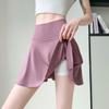 Women's Pleated Two-Piece Look Sports Skirt: Anti-Exposure, Ideal for Yoga, Running, Tennis, and Badminton