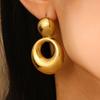 1 Pair Atmosphere Fashionable Simple Wind Titanium Steel Water Drop Pendant Earrings Long Pull-out High-end Accessories