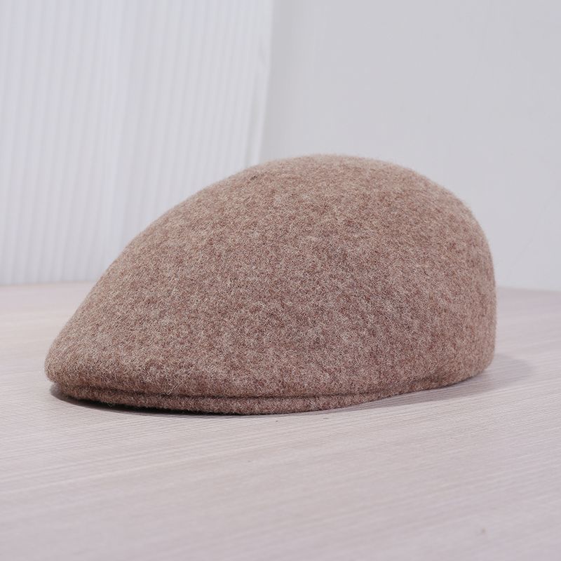 Women's Wool Newsboy Cap for Winter, British Retro Style & Korean Fashion, Warm Beret-inspired Peaked Hat