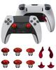 Metal Thumbsticks for PS5 Edge Metal Back Paddle Trigger Button Replacement Accessory Parts for PS5 DualSense Analog Red Controller, Joysticks,