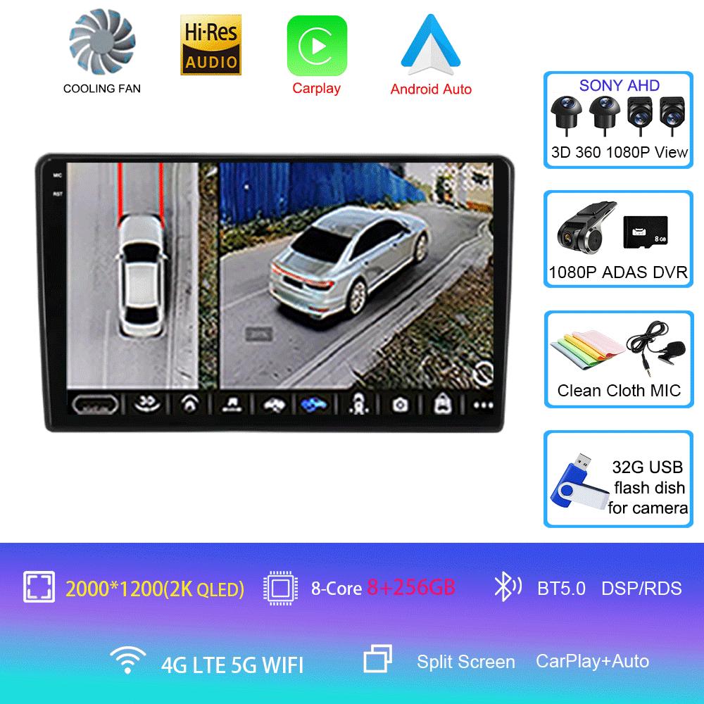 Android 14 Carplay Auto For Peugeot 308 T9 308S 2013-2017 Car Radio GPS Multimedia Video Player Stereo WIFI+4G DSP