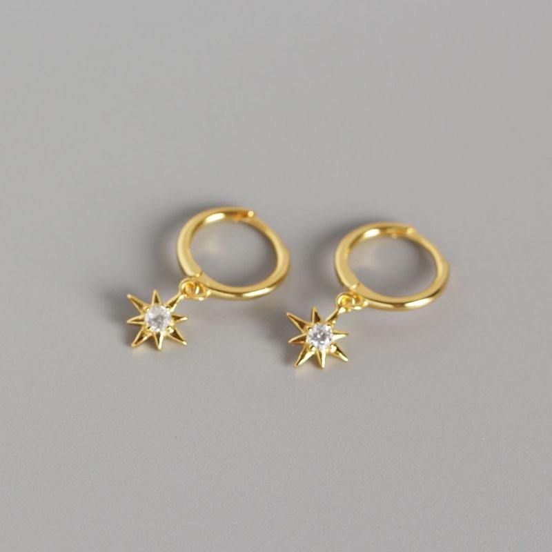 Fashion Silver Jewelry Sets 925 Sterling Silver Moon Star Snake Dangle Earring Huggie Earrings Gold Plated Hoop Earrings Women