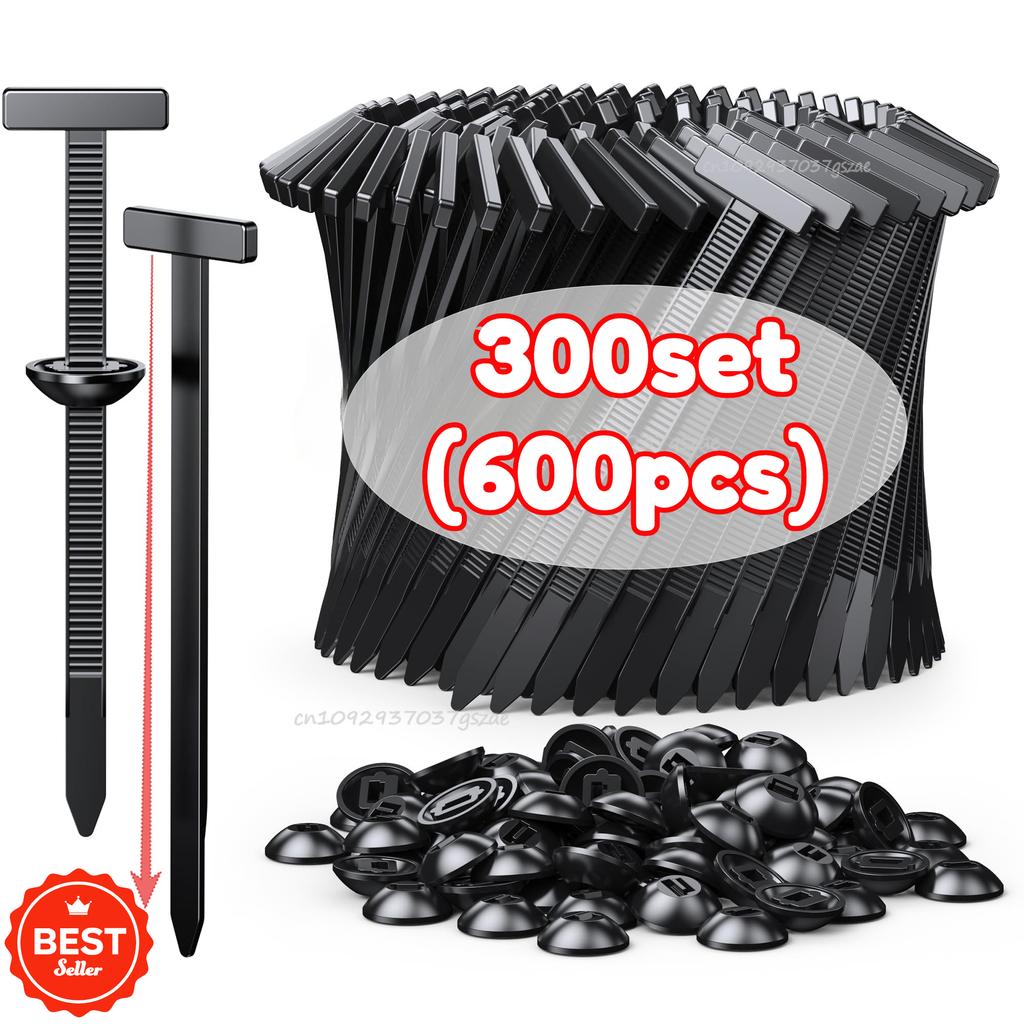 Nylon Universal Cable Tie Buckle-Heavy Duty Zip Ties Holder with Pin & Button Design Plastic Cable Ties Tool Fasteners Car Body