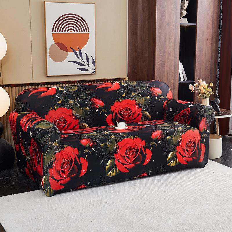 Elastic Printed Sofa Cover Single Double Triple Lazy Sofa Cover Non-slip Protective Cover