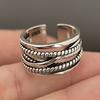 925 Silver Rings for Women Couple Minimalist Handmade Simple Retro Heart Ring Party Jewelry Gift Prevent Allergy