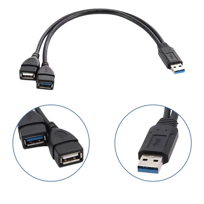 Usb3.0 One To Two Extension Cable Usb Computer 1 To 2 Power Splitter Female/Male To Two Male/ Female Converter