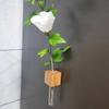 Magnetické ledničkové vázy Magnety Dveře ledničky Uspořádejte Květinová dekorace Dřevo Sklo Dekorace poupěte Kostka Přírodní rostlinná váza