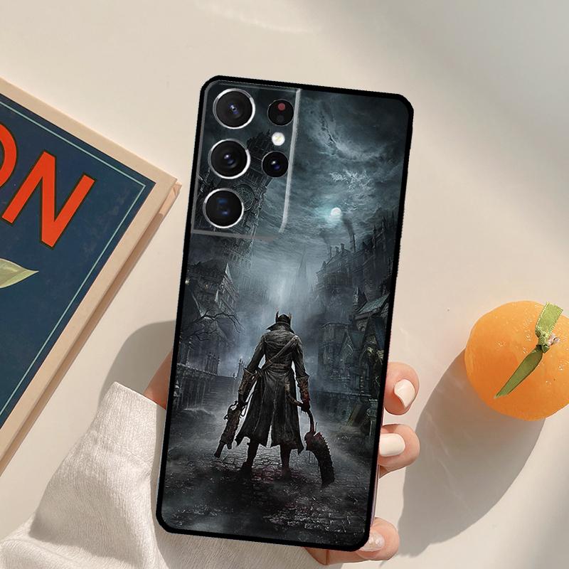 Bloodborne Dark Souls Phone Case For Samsung Galaxy S22 S23 S21 Ultra S20 FE S8 S9 S10 Plus Note 10 20 Ultra Cover