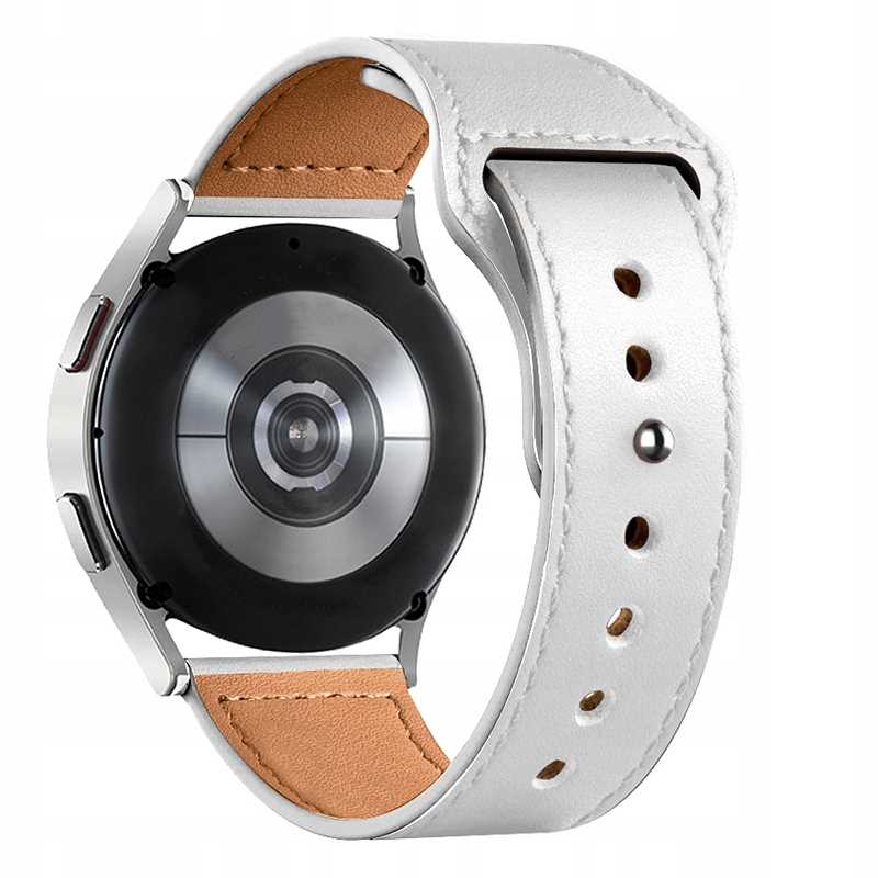 Sc Classy Leather Strap 22Mm White