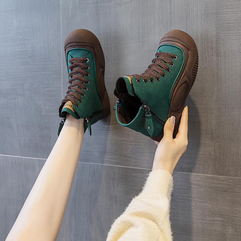 Sneakers groși ușori pentru femei cu inspirație retro 2025 - Încălțăminte casual la modă care adaugă înălțime pentru toamnă